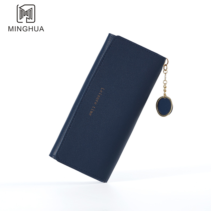 Ladies' wallets, Korean-style fashionable long bags, coin purges, women's high-end solid color zipper clutch bags wholesale details Picture