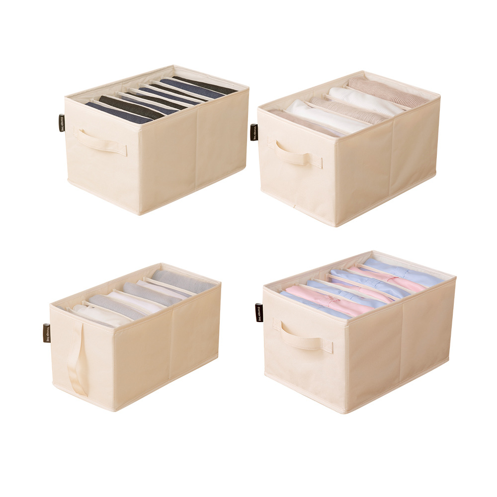 New cross-border supply thickened Oxford cloth underwear storage box, foldable zipper compartments for clothes and trousers organization box Item Picture