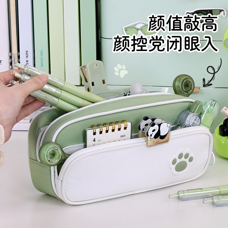 New large-capacity pencil case for girls in 2025, simple and high-appearance-level pencil case for junior high school and primary school girls Specification drawing