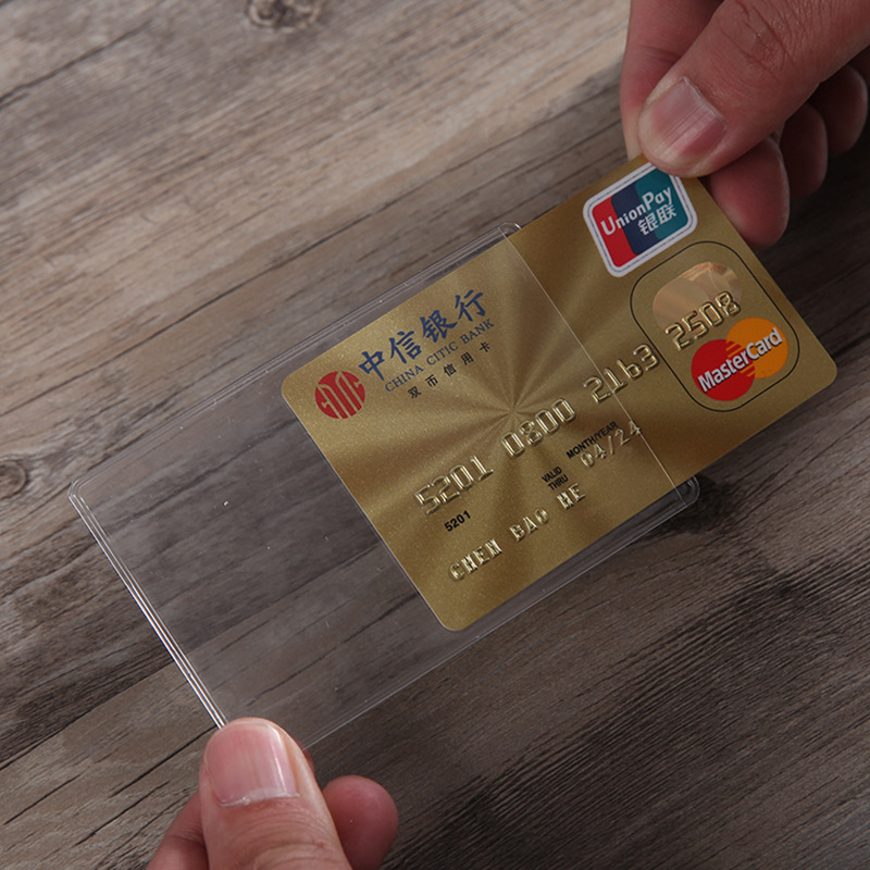 Wholesale PVC transparent certificate covers, ID card covers, bank and bus card protective covers, advertising gifts in stock full figure