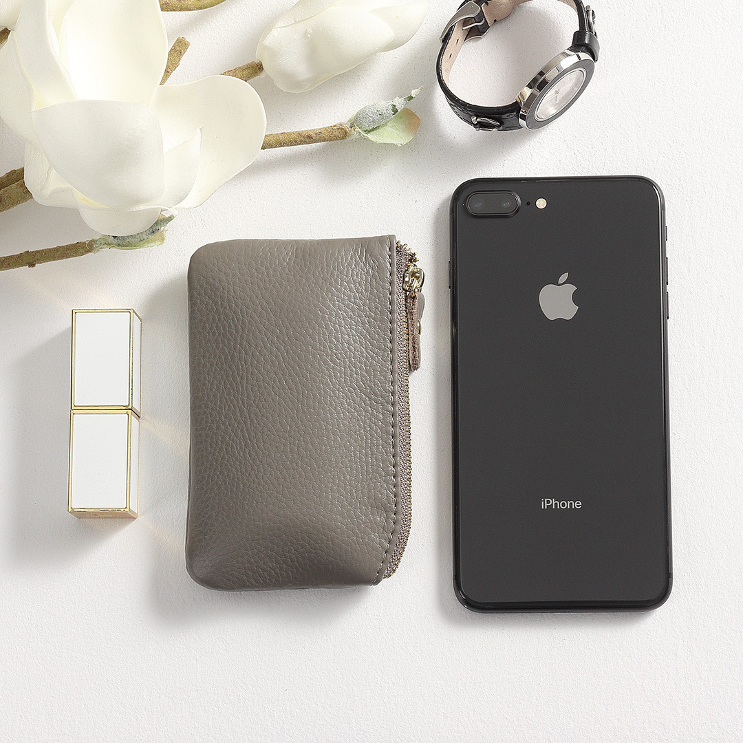 pu coin purse for girls, mini cowhide short double-zipper key, simple small wallet, small coin bag Application Scenario