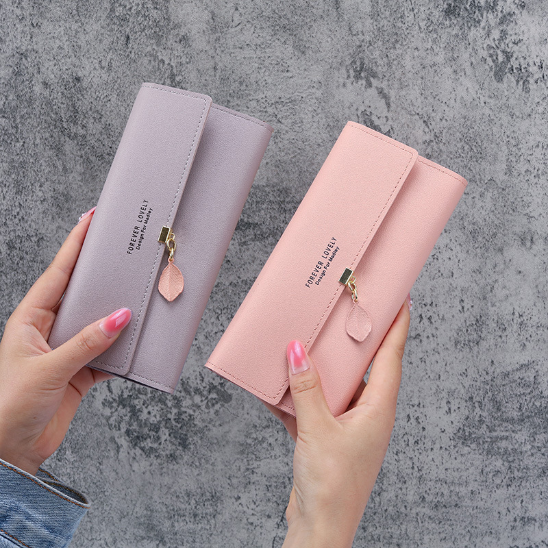Factory direct sales 2021 Bestsellers: Leaf Wallet, Multi-functional 30% off ID Bag, large-capacity clutch, fashionable for women Specification drawing