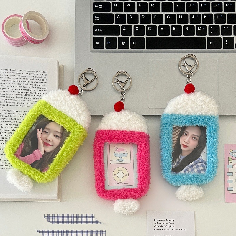 Original soda water plush card case, cute campus meal card, bus card, star-chasing album, small card, photo bag and pendant Application Scenario