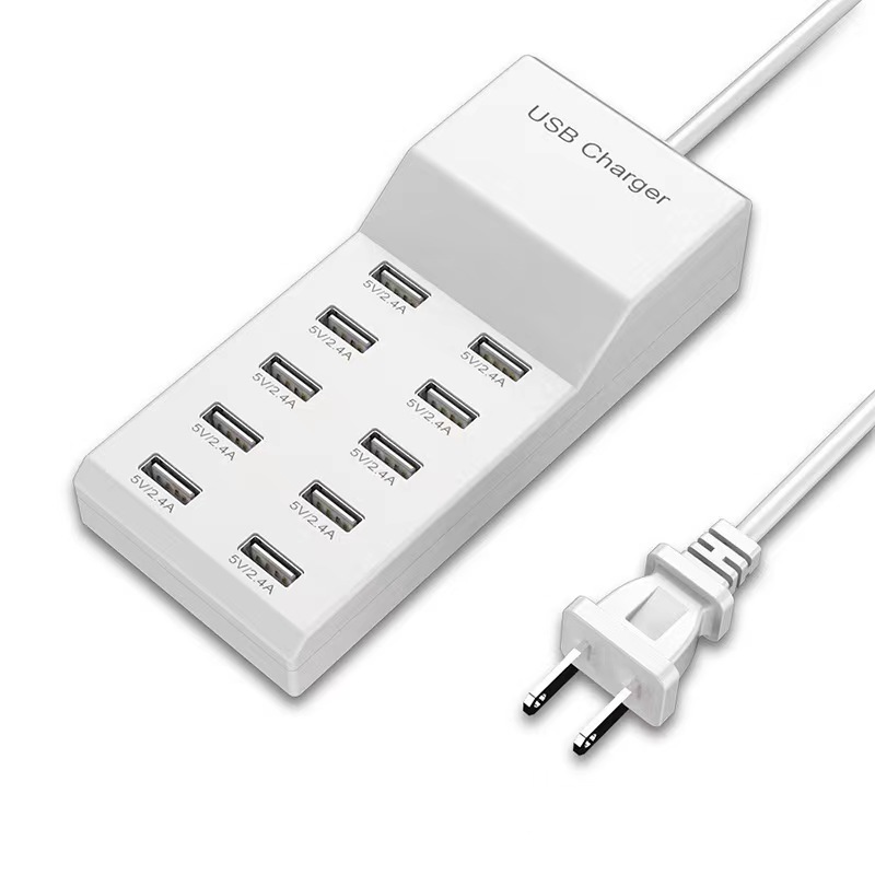 Cross-border best-selling multi-port USB charger, 10-port USB fast charging, 5V universal mobile phone charger Item Picture