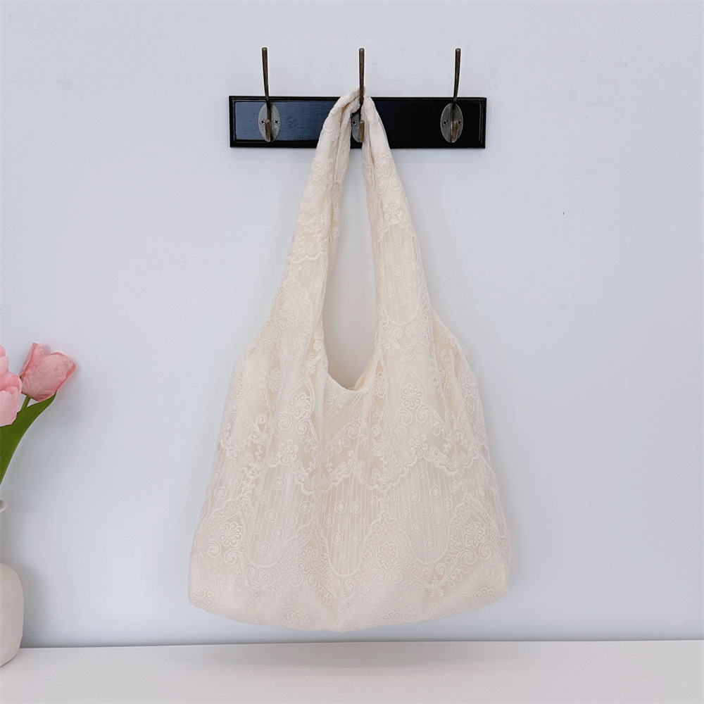 47241 Korean-style gentle single-shoulder bag with lace lace vest bag, schoolbag for female students, shopping bag for shopping Specification drawing
