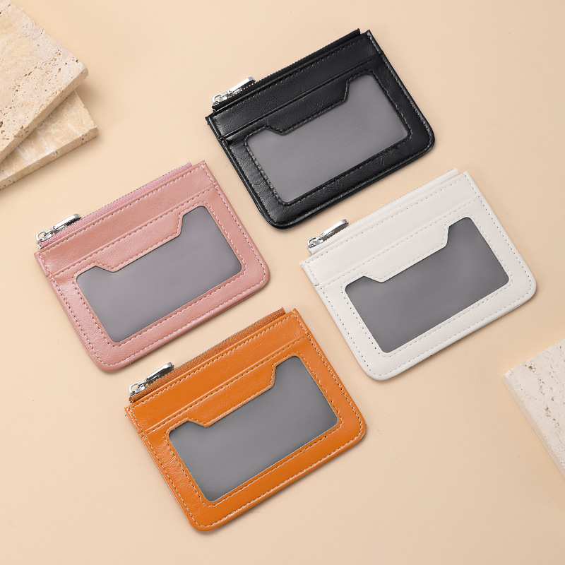 New foreign trade cross-border supply zipper card case, pull-out card mirror window, coin purse, best-selling card case, new card holder full figure