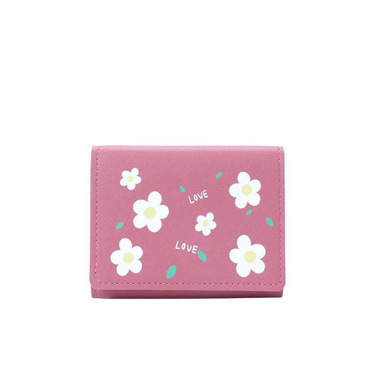 Wholesale foreign trade new printed wallet for women, short style, 30% off, fashionable and fresh, Japanese and Korean version wallet for women Item Picture