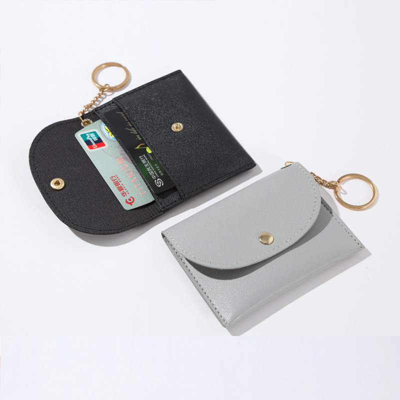 2022 New envelope card case women's wallet: Simple, fashionable, classic solid color zipper coin purse Women's ins details Picture