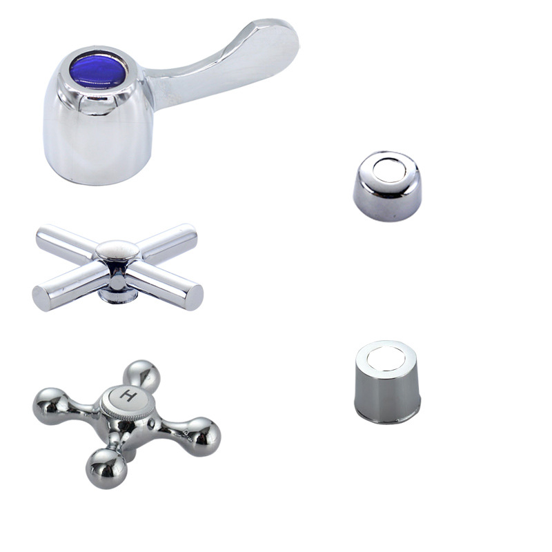 Copper valve core with cross plum blossom handle, quick-opening handwheel, single-cooling valve core handle, double-handle faucet accessories Item Picture