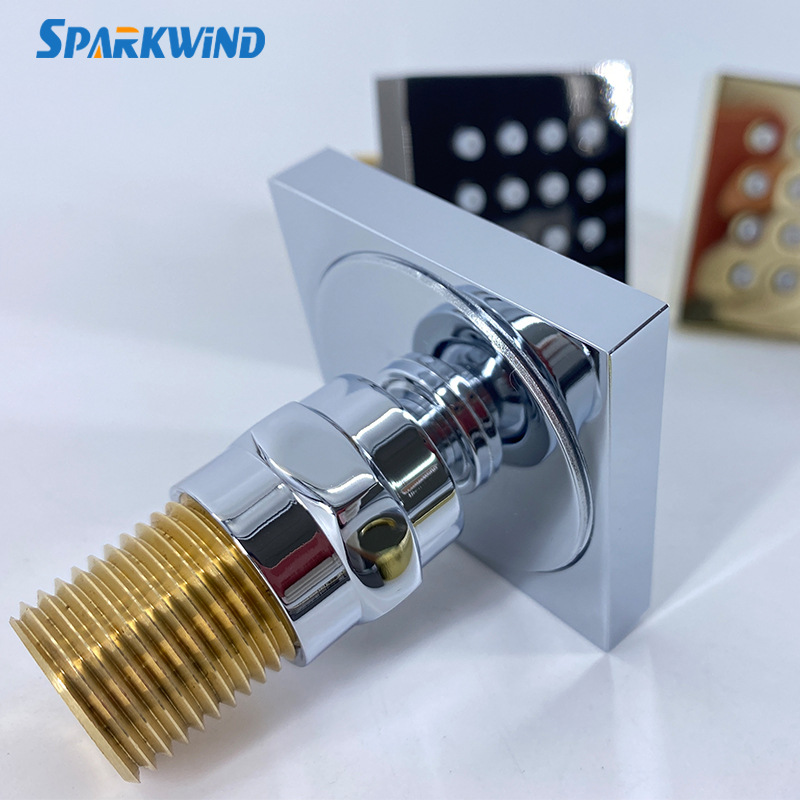 Factory direct supply of square small side spray all-copper small top spray heads, showerheads and massage shower heads details Picture