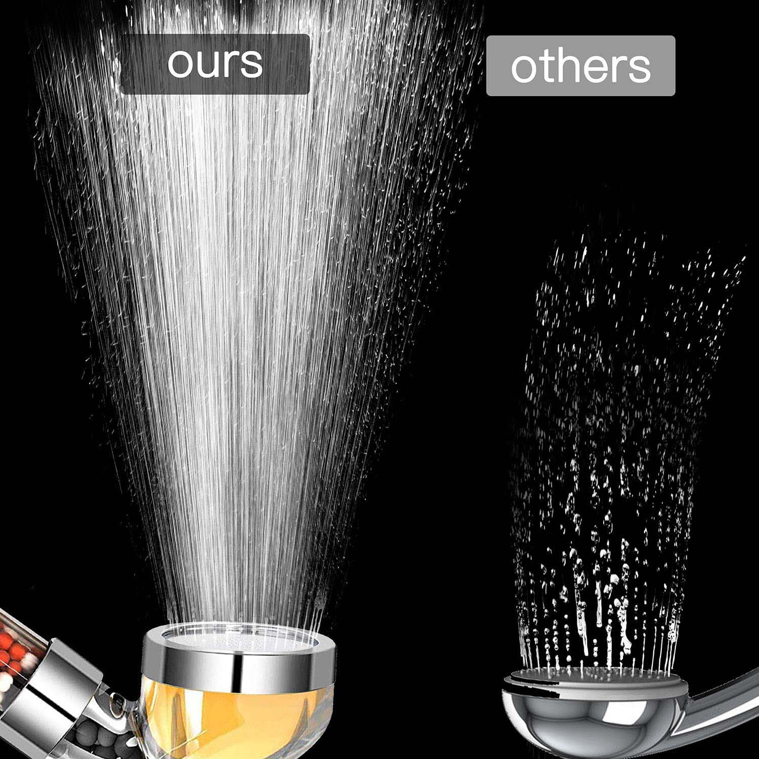 Pure Lemon Aroma filter showerhead, SPA massage shower showerhead, tourmaline negative ion showerhead, pressurized Specification drawing