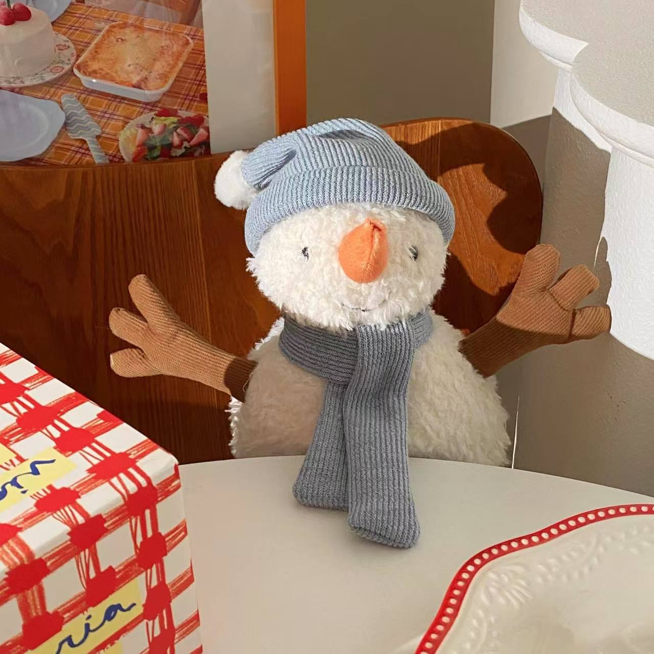 Cross-border Love Sami snowman plush toys, soft dolls, stuffed toys, small throw pillows, home decorations, Christmas gifts Item Picture