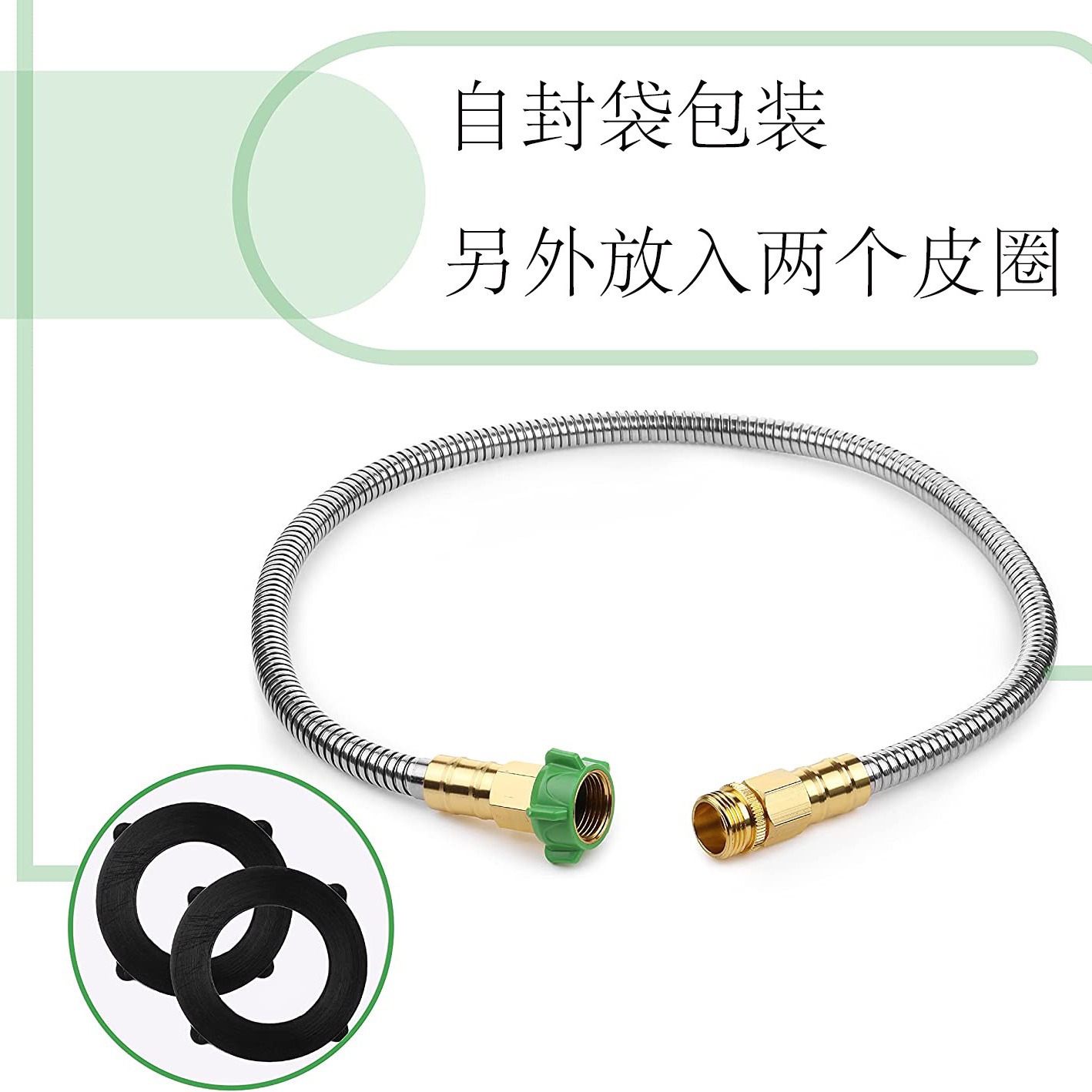 304 stainless steel metal hose connectors and short garden water pipe extenders from the source factory are selling well on Amazon Specification drawing