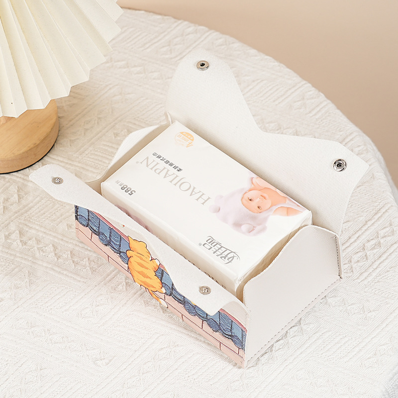 New Ailun cute tissue box, creative festive tissue box, multi-functional storage box for living room, bedroom and car, decoration details Picture