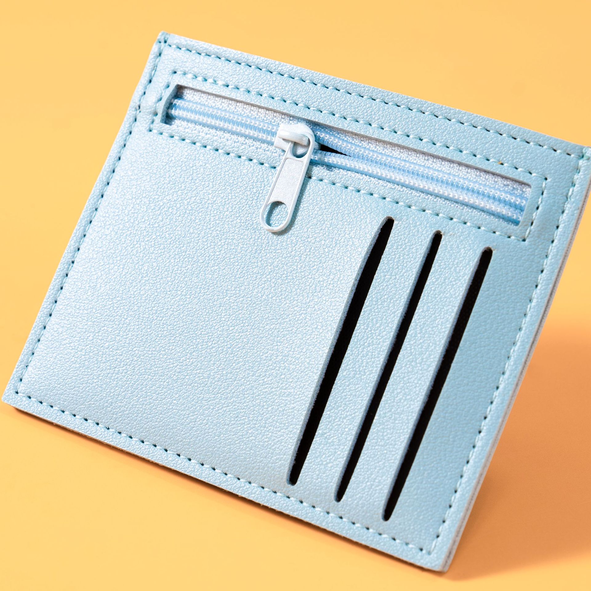 Wholesale of the new macaron candy-colored Korean version creative student card case, ultra-thin mini credit card case details Picture