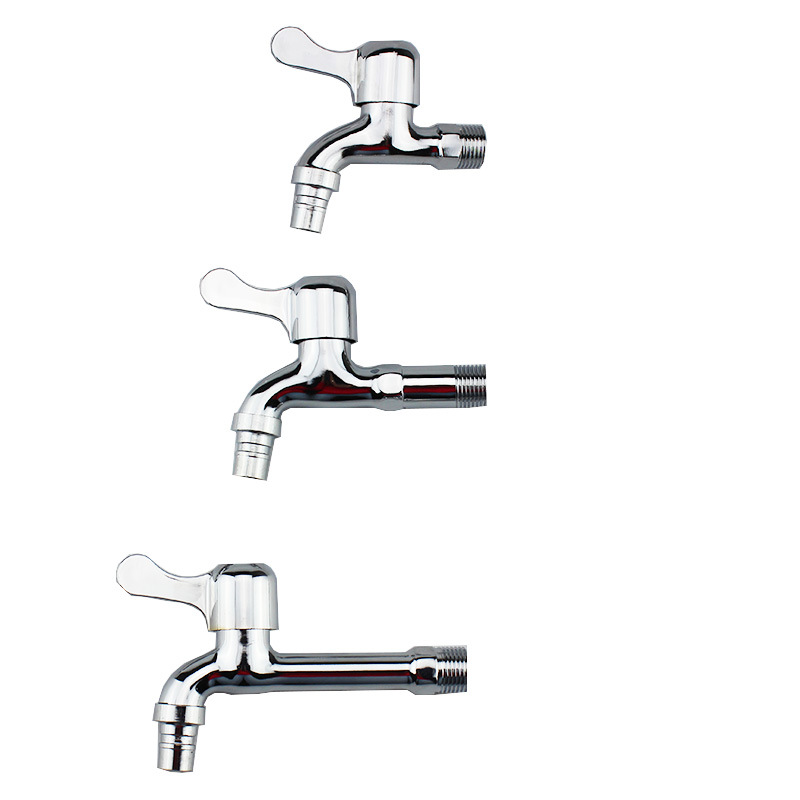 Factory direct supply of 4-point zinc alloy washing machine faucets, single-cooling quick-boiling water taps, washbasins, mops, and pool water faucets Item Picture