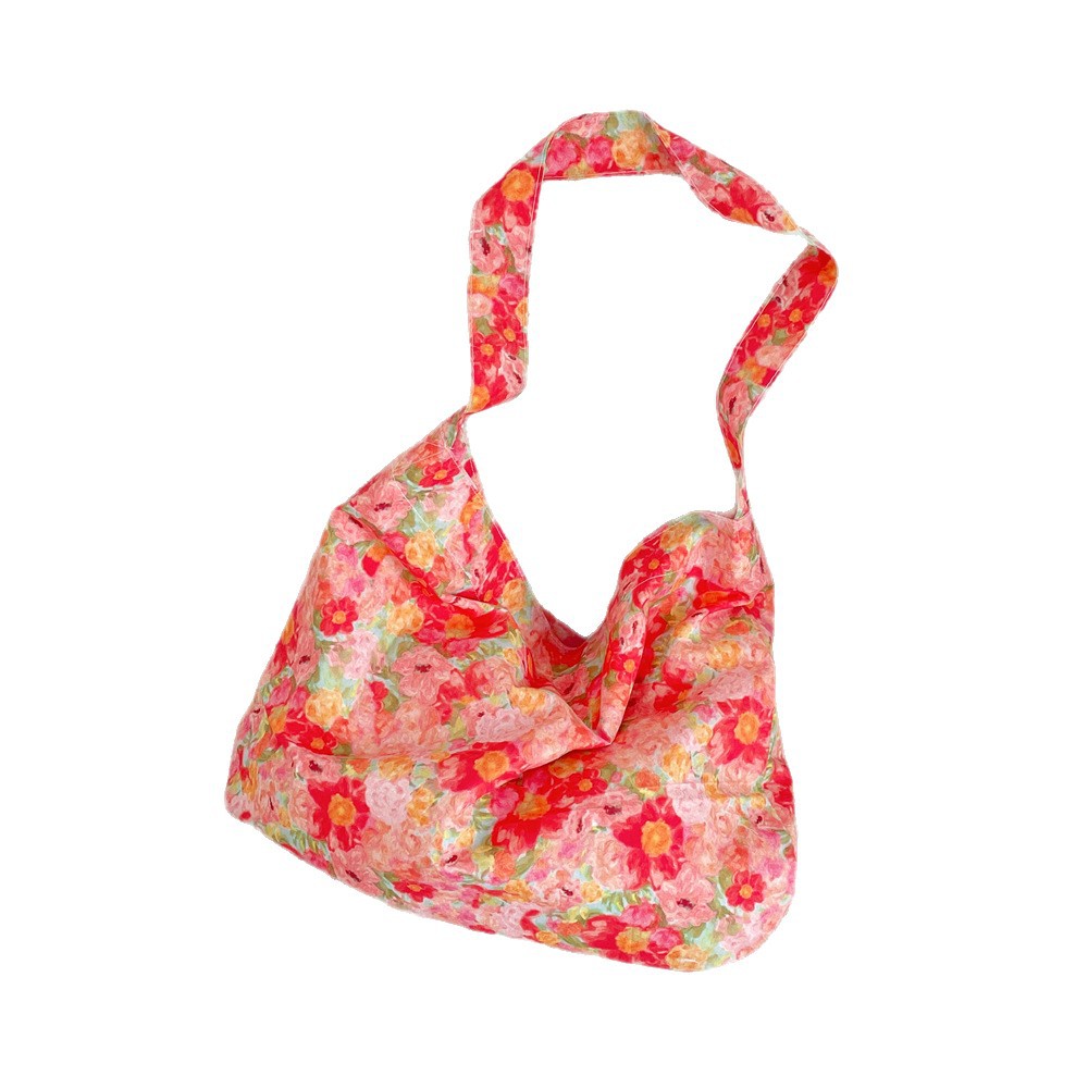 56172 Summer New Floral Print bag, romantic cloth bag, Korean-style thin shoulder bag, crossbody bag, student girls' bag Item Picture