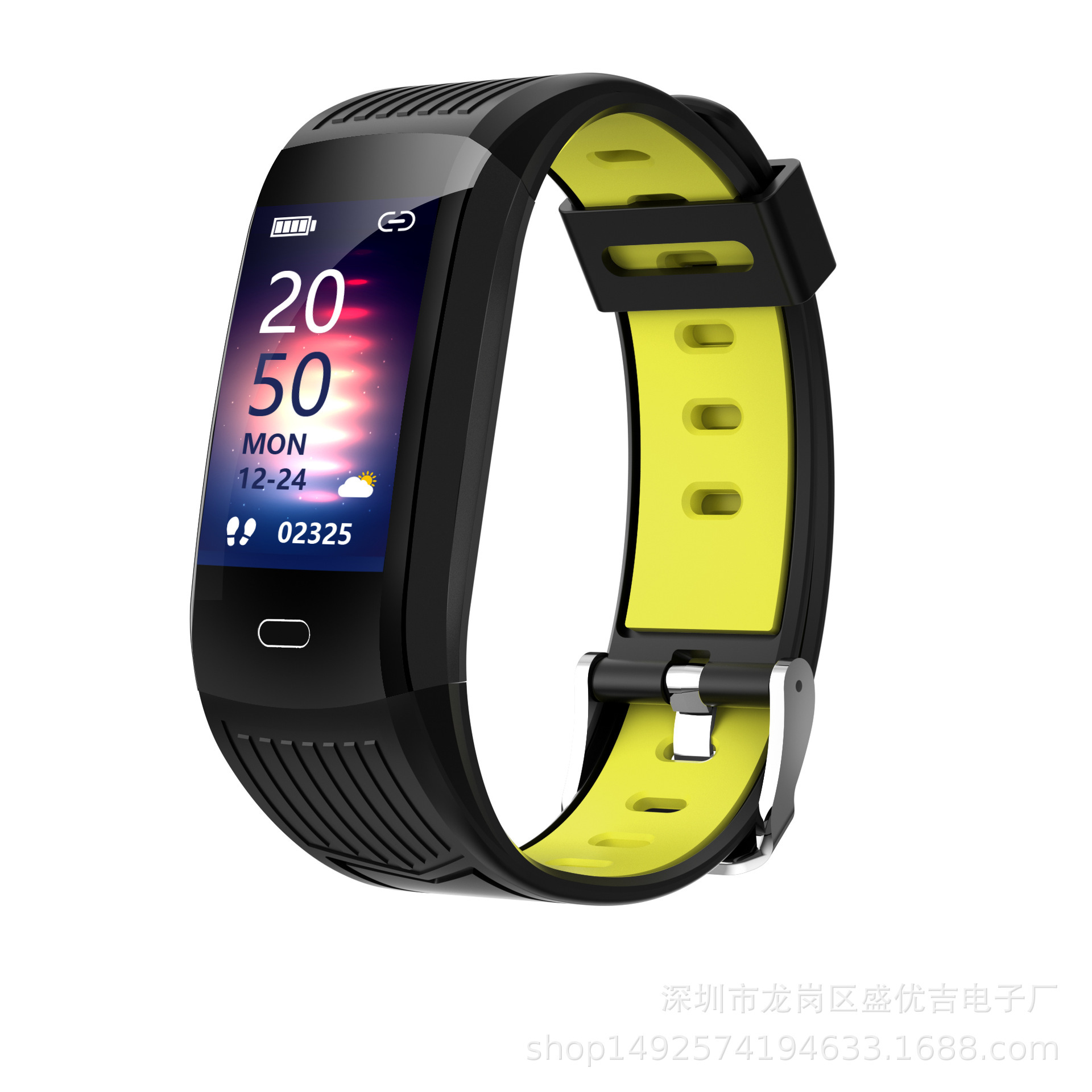 115Plus Smart bracelet Weather Customizable dial, dual-color strap, D20ZERO weather, music in 13 languages details Picture