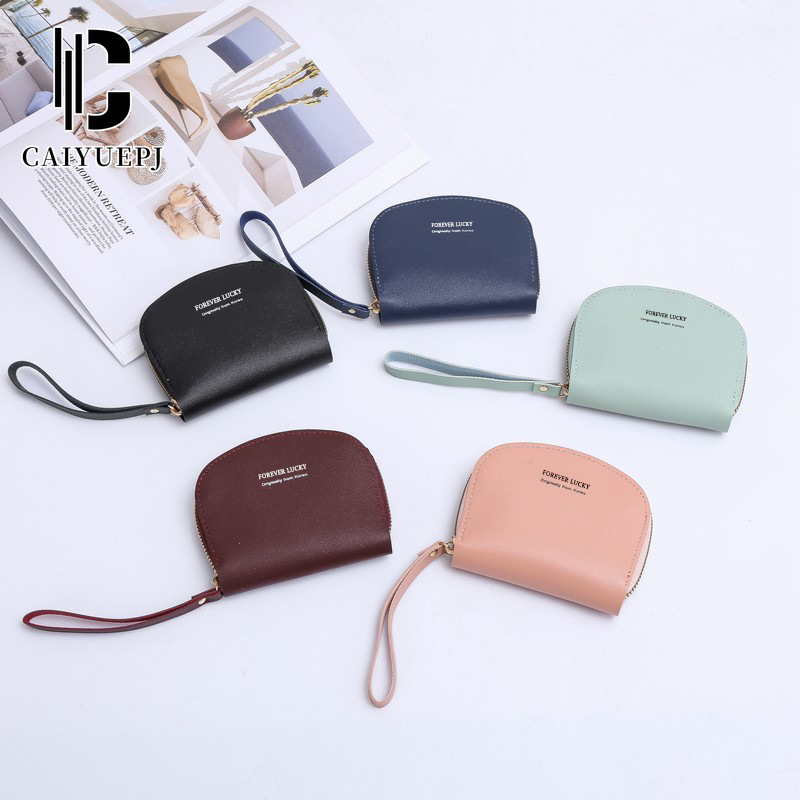 Zipper card case, solid color access control card holder, coin purse, ladies' high-end feel, large-capacity card slot, source factory full figure