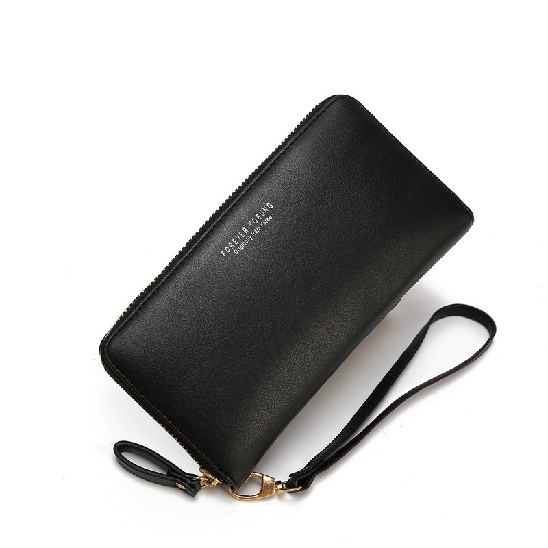 Wholesale of the new Korean-style long wallet for women, a light luxury business wallet, fashionable and versatile, multi-slot zipper wallet Item Picture