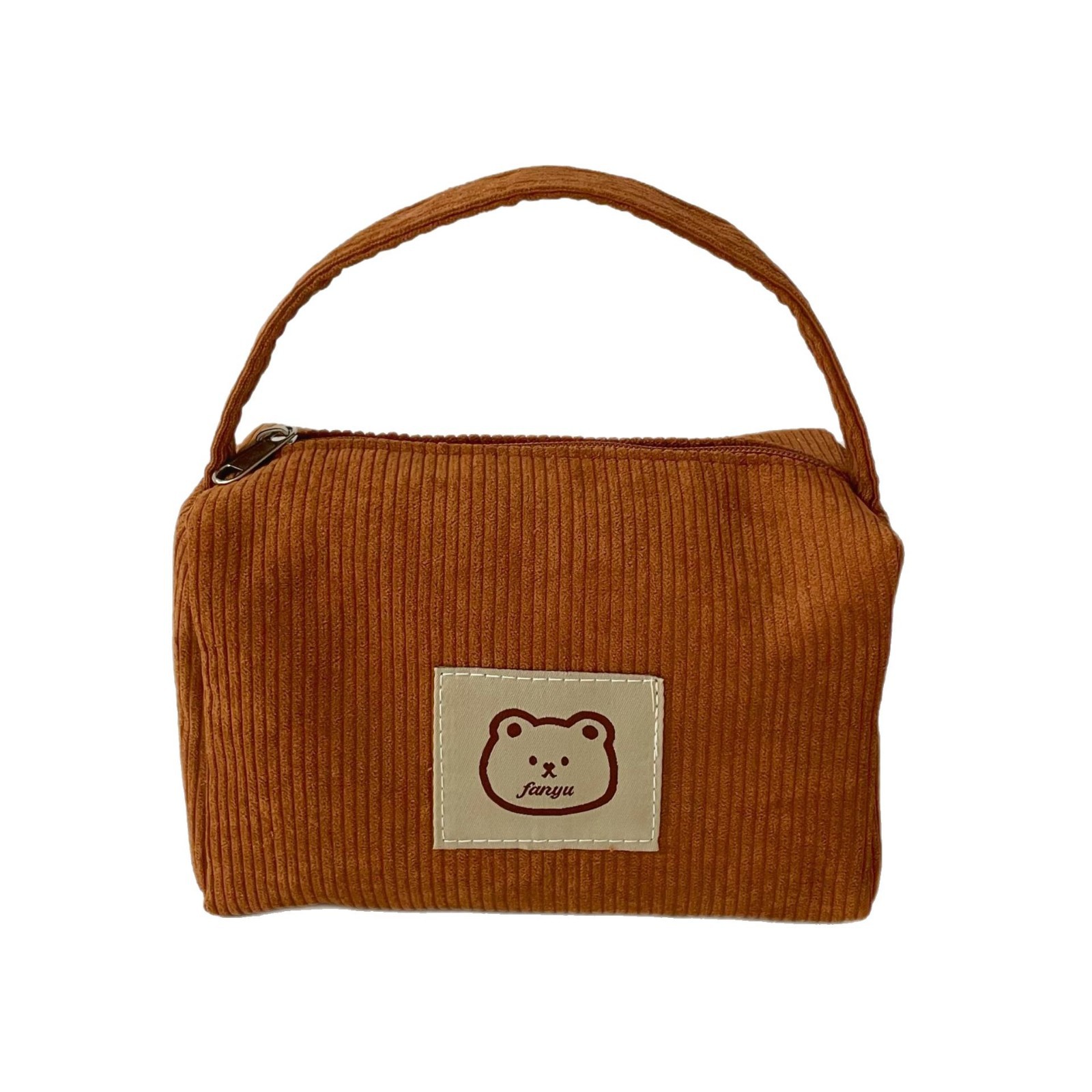 Cartoon Bear hand-held makeup bag for women, 2025 new portable cosmetics storage bag, toiletry bag, three-dimensional handbag Item Picture