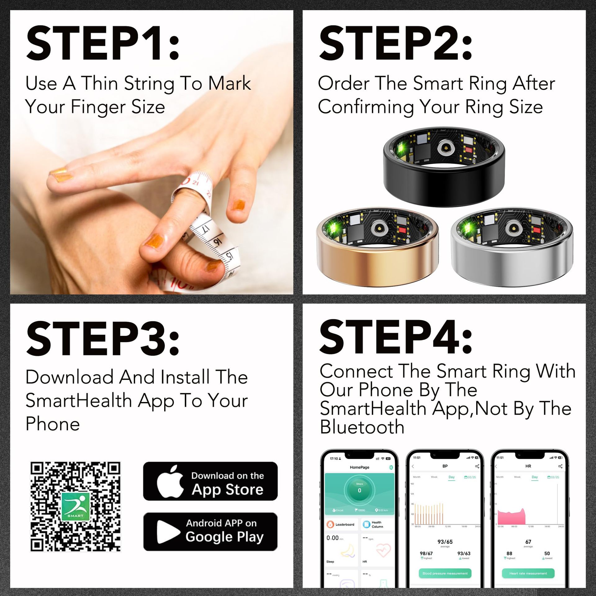 Amazon's best-selling Smart Ring, heart rate, blood oxygen, sleep and health monitoring multi-functional Smart ring details Picture