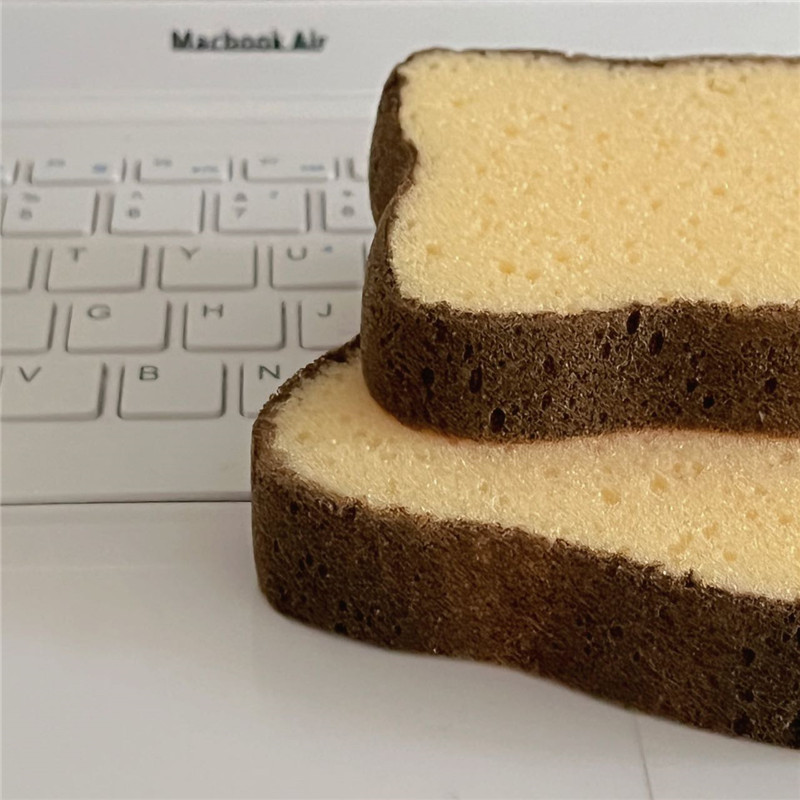 ins Japanese-style cute toast bread slices, dishcloths, sponges, cleaning sponges, scouring pads, kitchen cloths Specification drawing