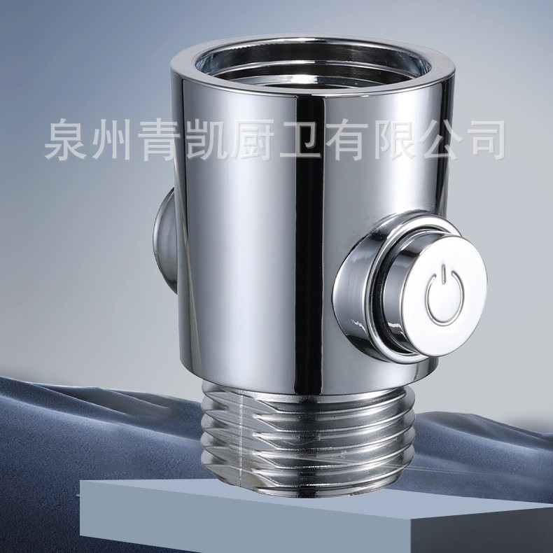 Shower head, hand-held showerhead, quick switch, inner and outer silk spray gun, hose, straight-through valve with one-button water stop adjustment full figure