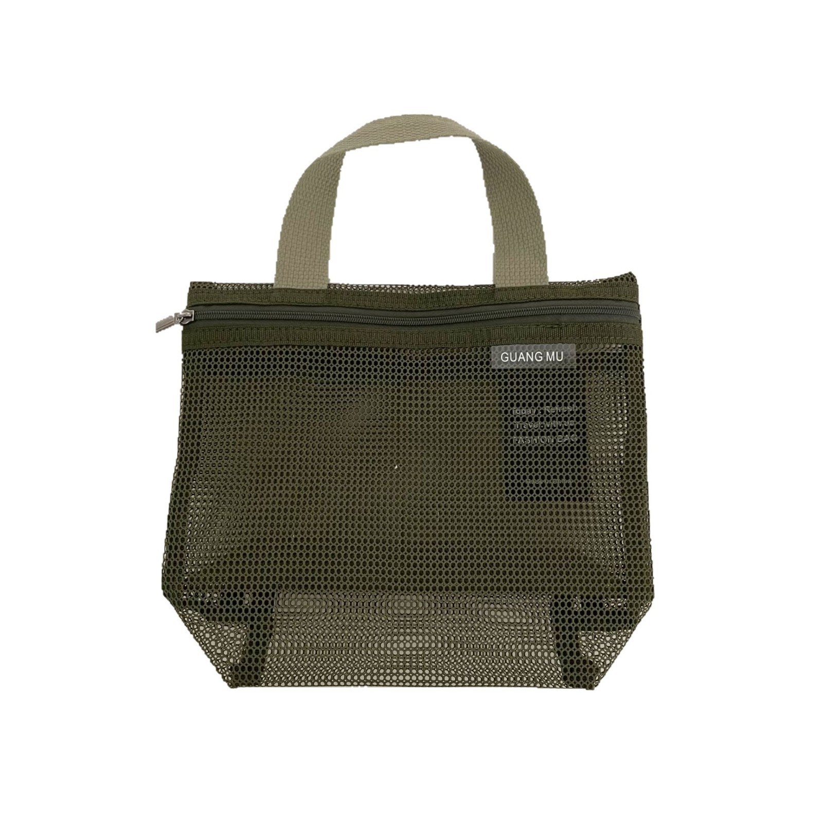 ins minimalist toiletry bag, mesh hand-held makeup bag, women's bathing, fitness and travel portable breathable and water-draining storage bag Item Picture
