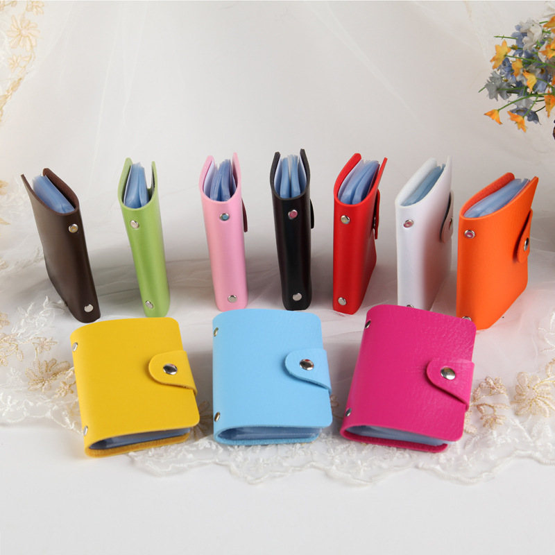 Anti-demagnetization and anti-theft card holder, card holder, card case wholesale, multi-slot bank PU leather printed advertising gift card holder Specification drawing