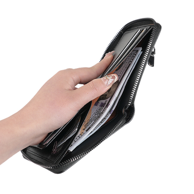 Men's short zipper coin purse, student Korean-style trendy small wallet, teenagers' wallet, multi-functional card case Application Scenario