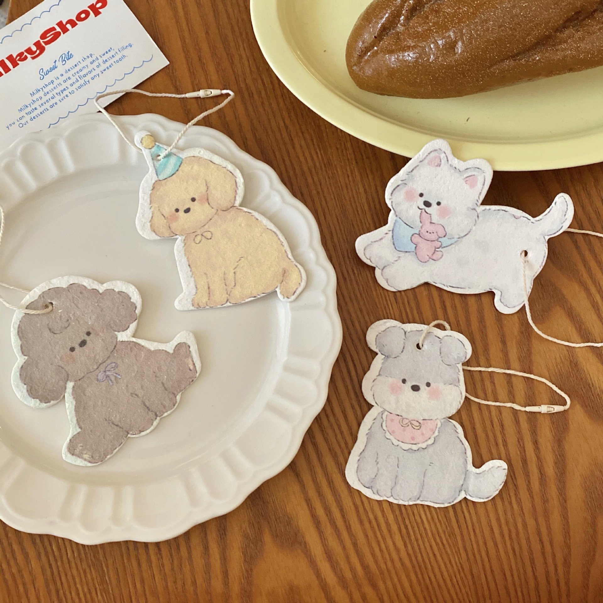 Cartoon dog, natural wood pulp cotton cloth, a perfect tool for washing dishes and POTS, a stain-removing scouring pad, a household kitchen cleaning wonder Application Scenario