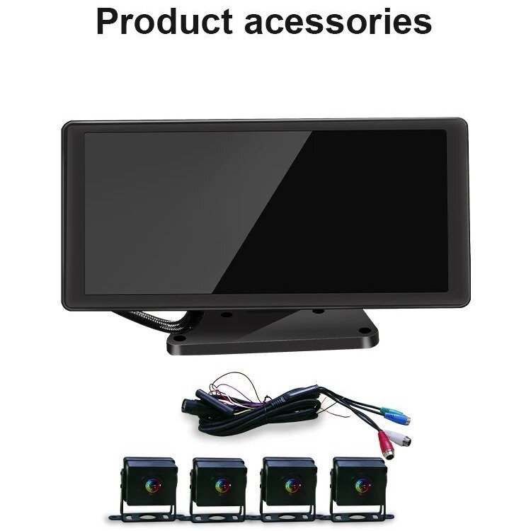360-degree quad-camera 4G Android10.36 "car dashboard GPS navigation high-definition 720p hard disk details Picture