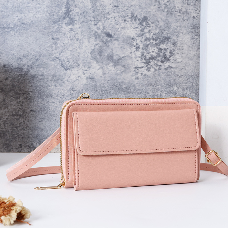 2022 New Touchscreen mobile phone Bag for Women, Korean version, multi-functional large-capacity crossbody bag, fashionable zipper horizontal wallet full figure