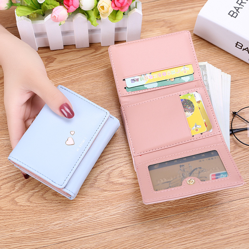 2021 New Style Women's Wallet Summer Fresh and Clean Women's 30% off Wallet Short and caring women's wallet card case Application Scenario