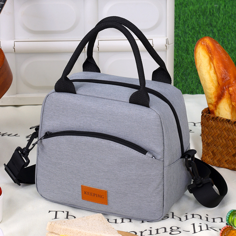 Lunch box insulated bag, thickened aluminum foil large-capacity portable insulated bag for students and office workers to carry rice details Picture