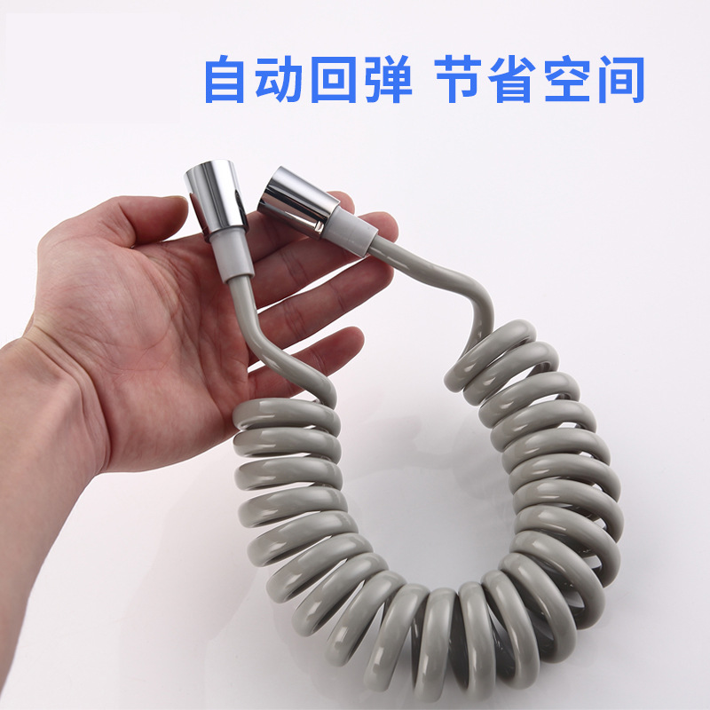 Toilet spray gun, bidet hose, telescopic 1.5/2-meter spring water inlet pipe, telephone line, shower head hose details Picture
