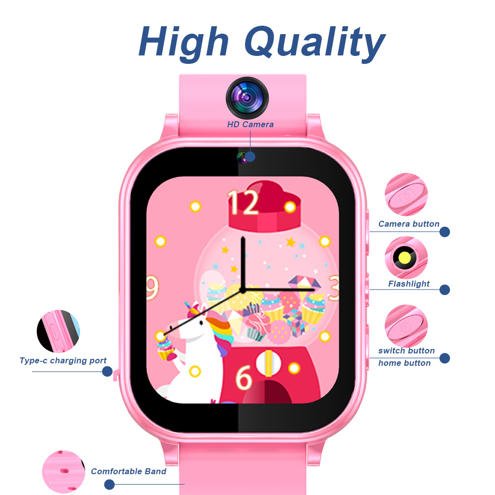 kid game smartwatch Children's game watch Cross-border Photography watch Habit Formation student watch details Picture