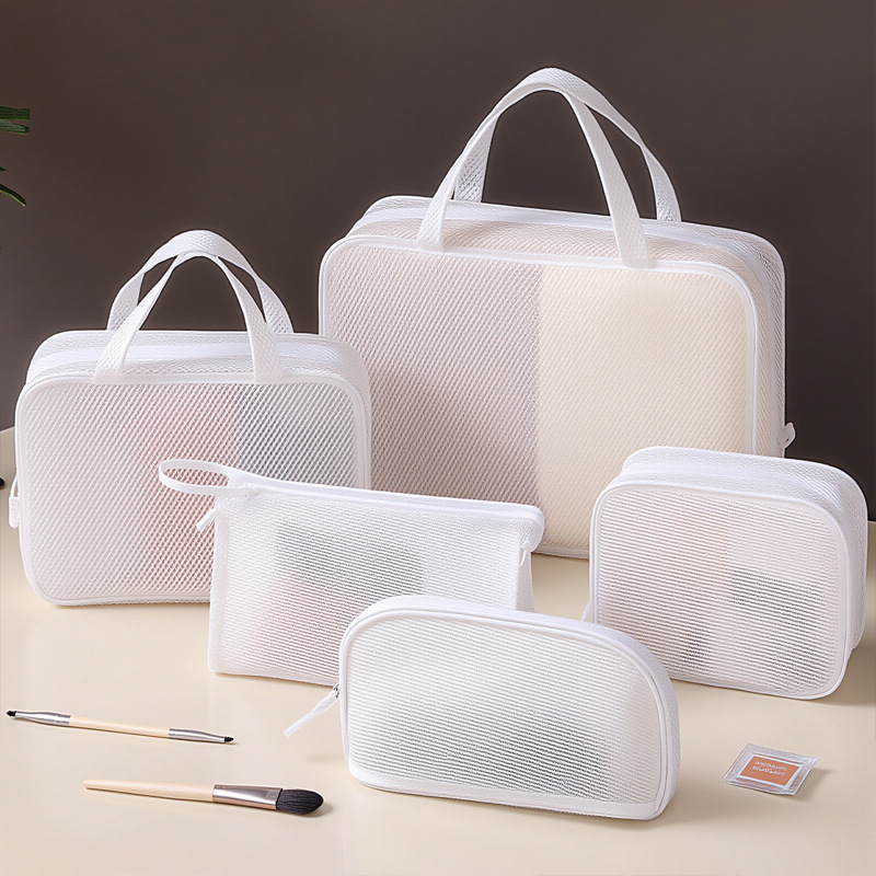 Portable waterproof toiletry bag, large-capacity hand-held cosmetic bag for business trips and travels, new swimming storage bag, bath bag full figure
