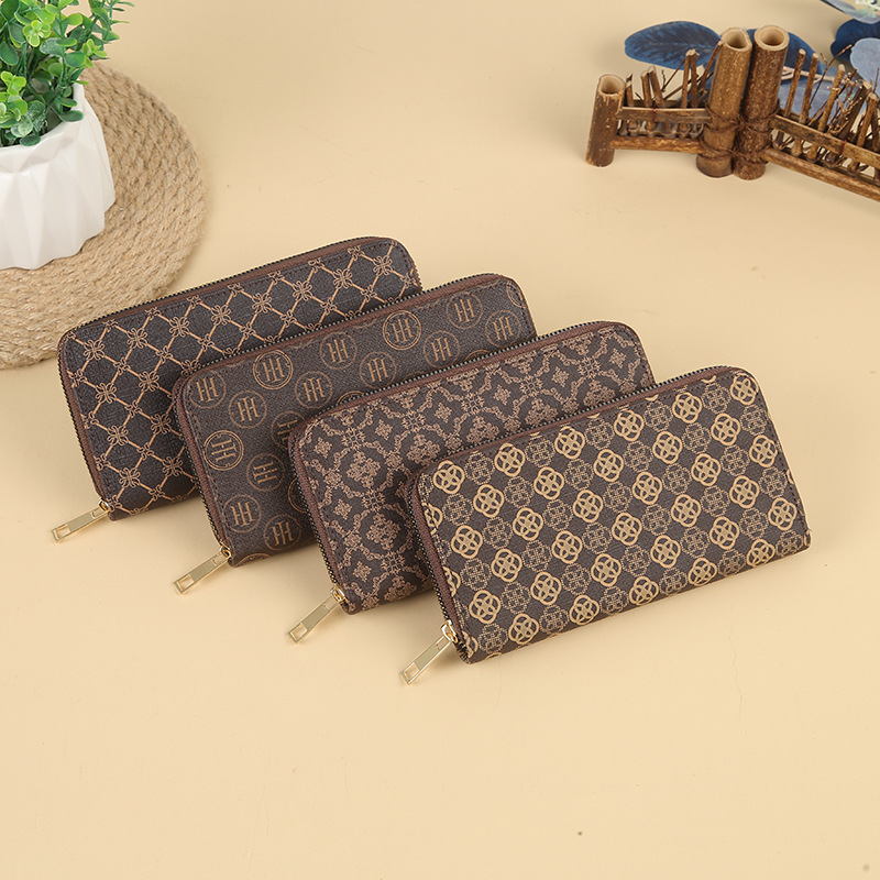 New business fashion multi-functional clutch bag, universal clutch bag, big brand style, long zipper wallet wholesale full figure
