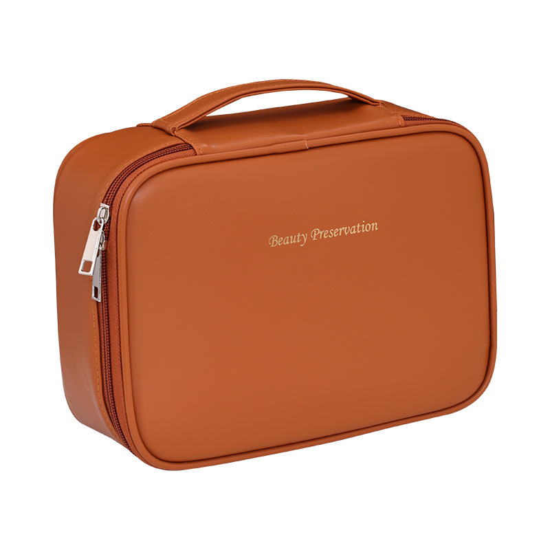 Cross-border bestseller, freely disassemblable large-capacity high-end pu makeup bag, travel portable toiletries and cosmetics storage bag Item Picture