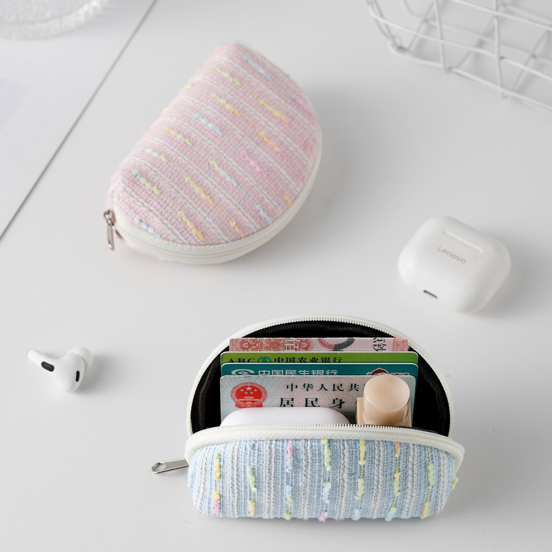 Super cute mini coin purse, Korean-style fresh and clean student earphone lipstick storage bag, portable small bag details Picture