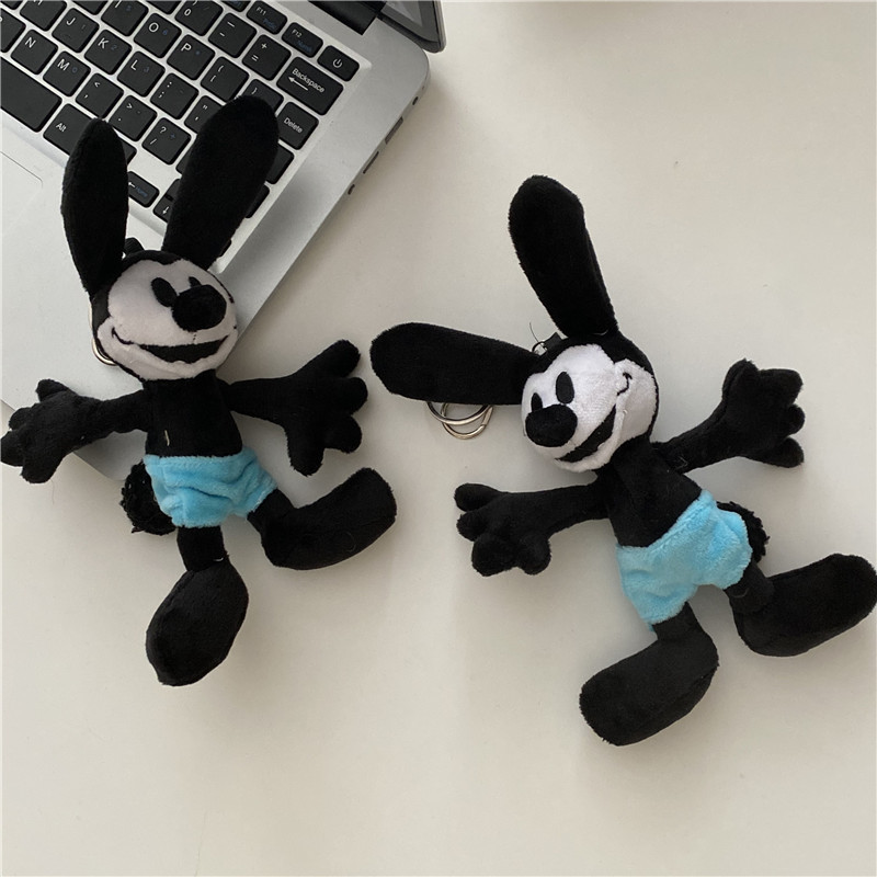 Cute and niche lucky rabbit plush toy pendant, InS-style cartoon rabbit keychain bag, couple pendant full figure