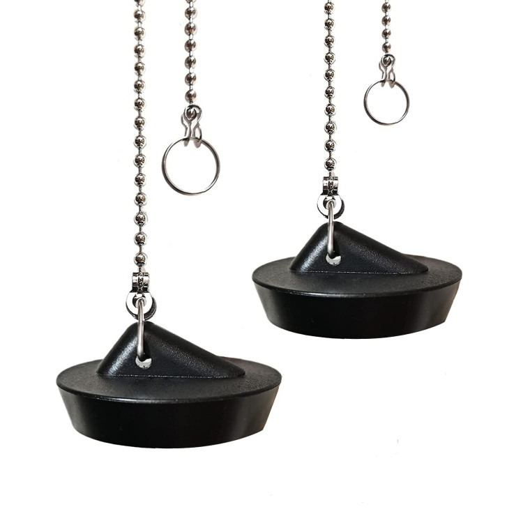 Cross-border chain rubber water stopper, rubber bathtub sink stopper, bathroom drain water stopper full figure