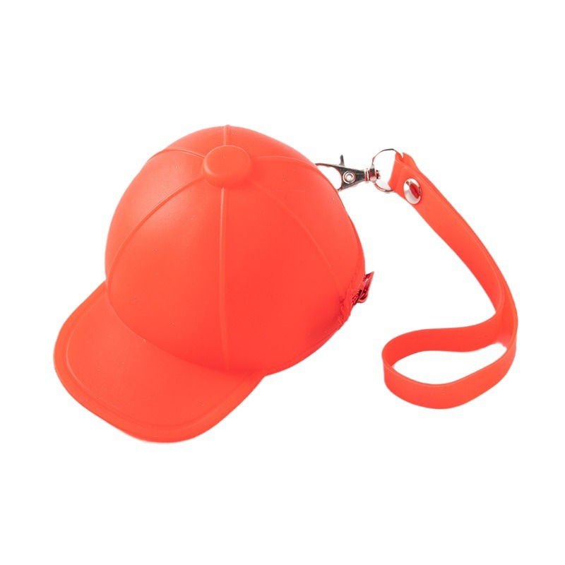 Korean cute cartoon candy-colored baseball cap coin bag, mini hat key bag, silicone women's loose change clutch Item Picture