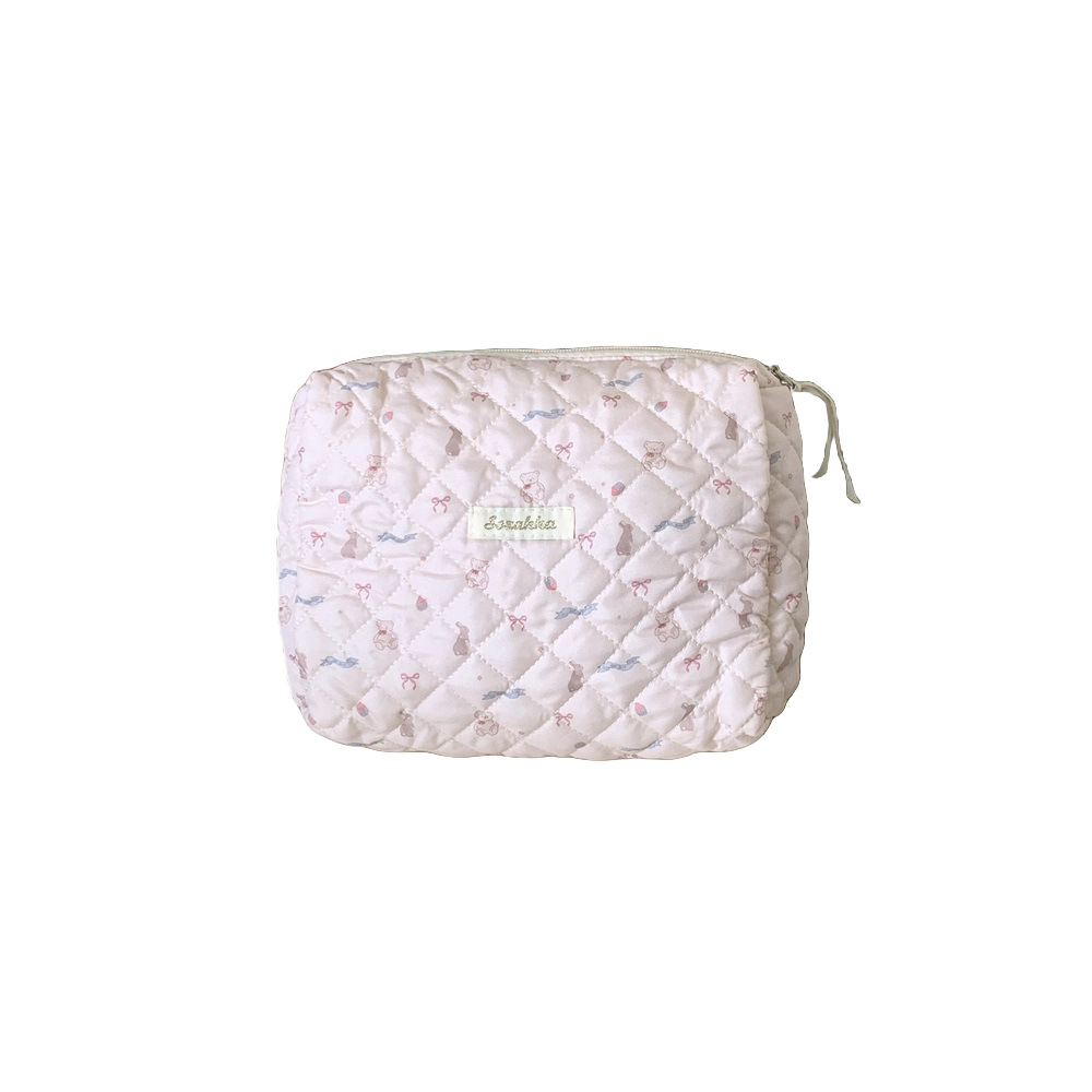 38242 Large-capacity hand-held storage bag, skincare and makeup bag, portable toiletry bag, multi-functional mommy bag Item Picture