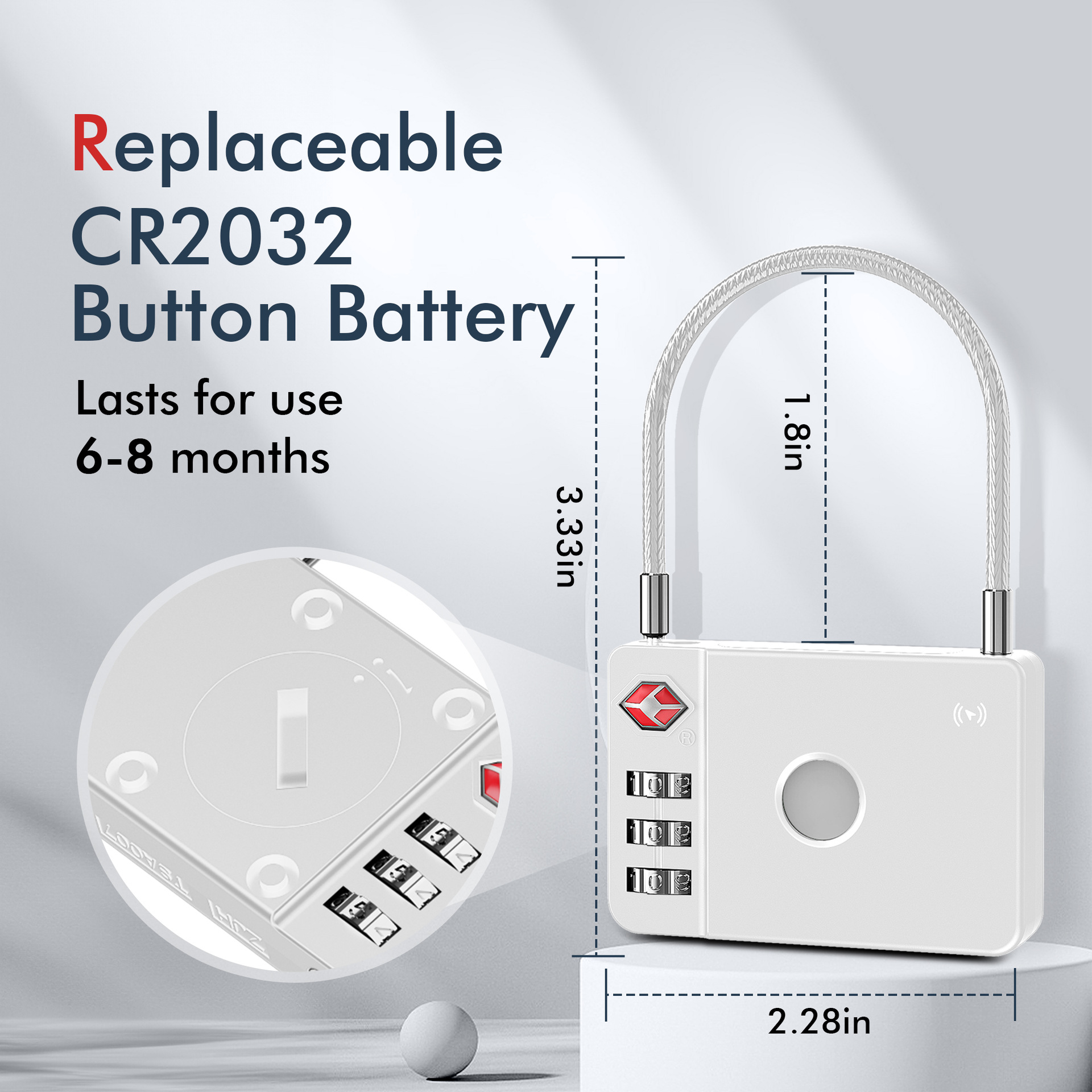 MiTag suitcase smart lock, findmy anti-loss device, MFi certified, TSA customs lock, combination lock Application Scenario
