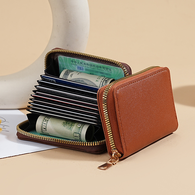Solid-color organ card case, small and exquisite for women, multi-slot large-capacity for men, Douyin welfare card case, cross-border card case details Picture