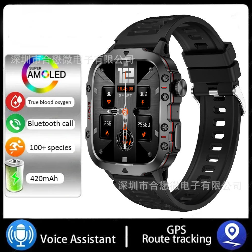 Cross-border QX11 smartwatch, three-proof, waterproof, swimming, heart rate, blood oxygen, health monitoring, call qx11 smartwatch details Picture