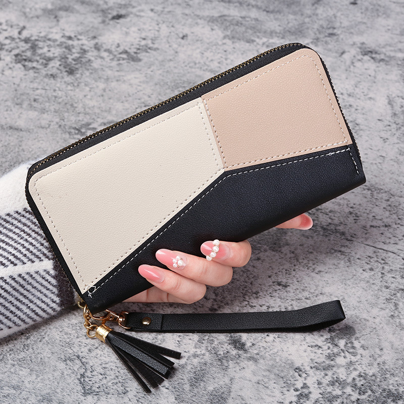 Korean version 2022 new style hand-held wallet for women, long zipper, multi-functional and versatile wallet, large capacity mobile phone wallet Specification drawing